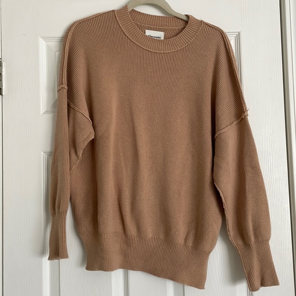 Abercrombie & Fitch Sweaters - Abercrombie & Fitch Ribbed Oversized Sweater in Tan